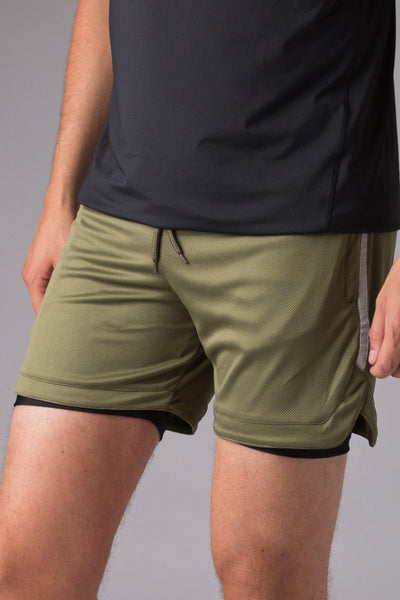 Olive Green: sportbroek met binnenbroek voor je telefoon - TallDutchman Sportbroek