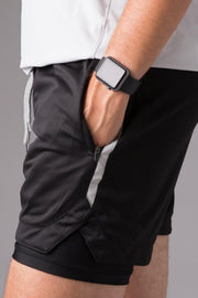 Jet Black: sportbroek met binnenbroek voor je telefoon - TallDutchman Sportbroek