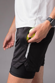 Jet Black: sportbroek met binnenbroek voor je telefoon - TallDutchman Sportbroek